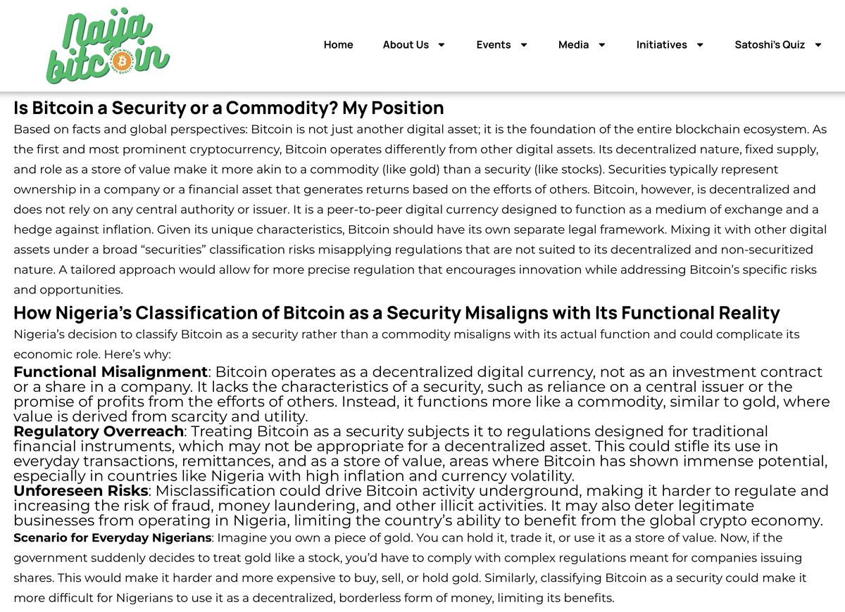 MrlamilamiKosch's tweet image. I published this on March 31, 2025, 2 days after the @SECNigeria  ISA 2025 was signed by @NGRPresident  President Tinubu. cc @cenbank @NigeriaRevenue #VARA #VARO #VARC 

@naijabitcoinorg