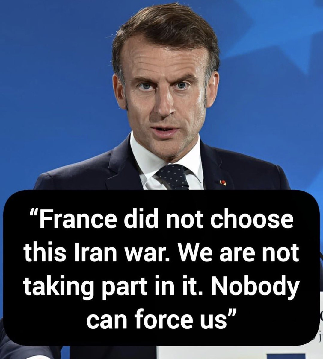 I bet the French were glad the US didn’t say that in 1941. ￼