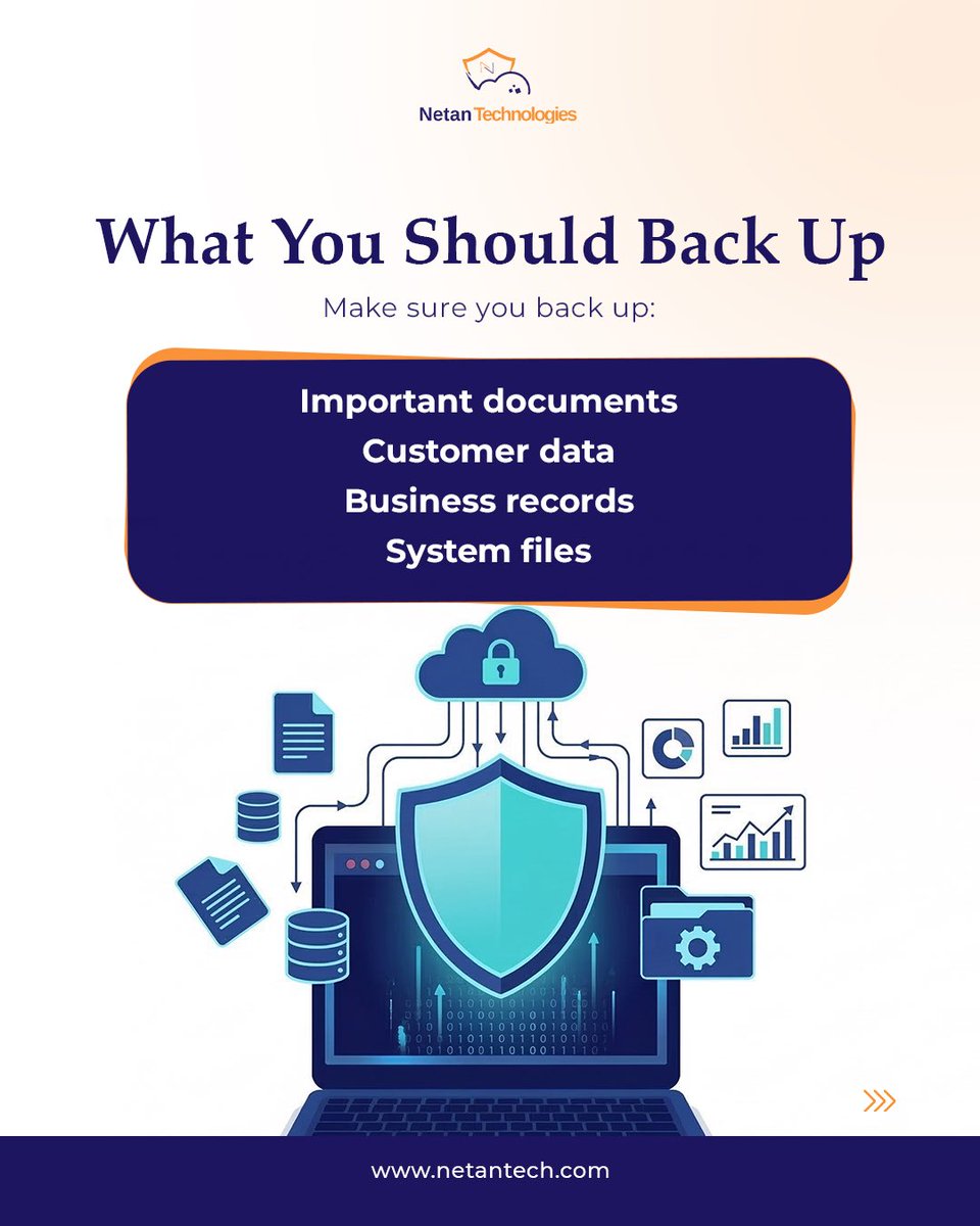 NetanTech's tweet photo. Back up your data weekly, don’t wait until it’s too late.

Your files are your business. Protect them.

DM us to get started

#TechTips #DataBackup #CyberSecurity #BusinessTips #netantech #sadiomane #CAF #afcon #arsenal https://t.co/6ADgSDql2U