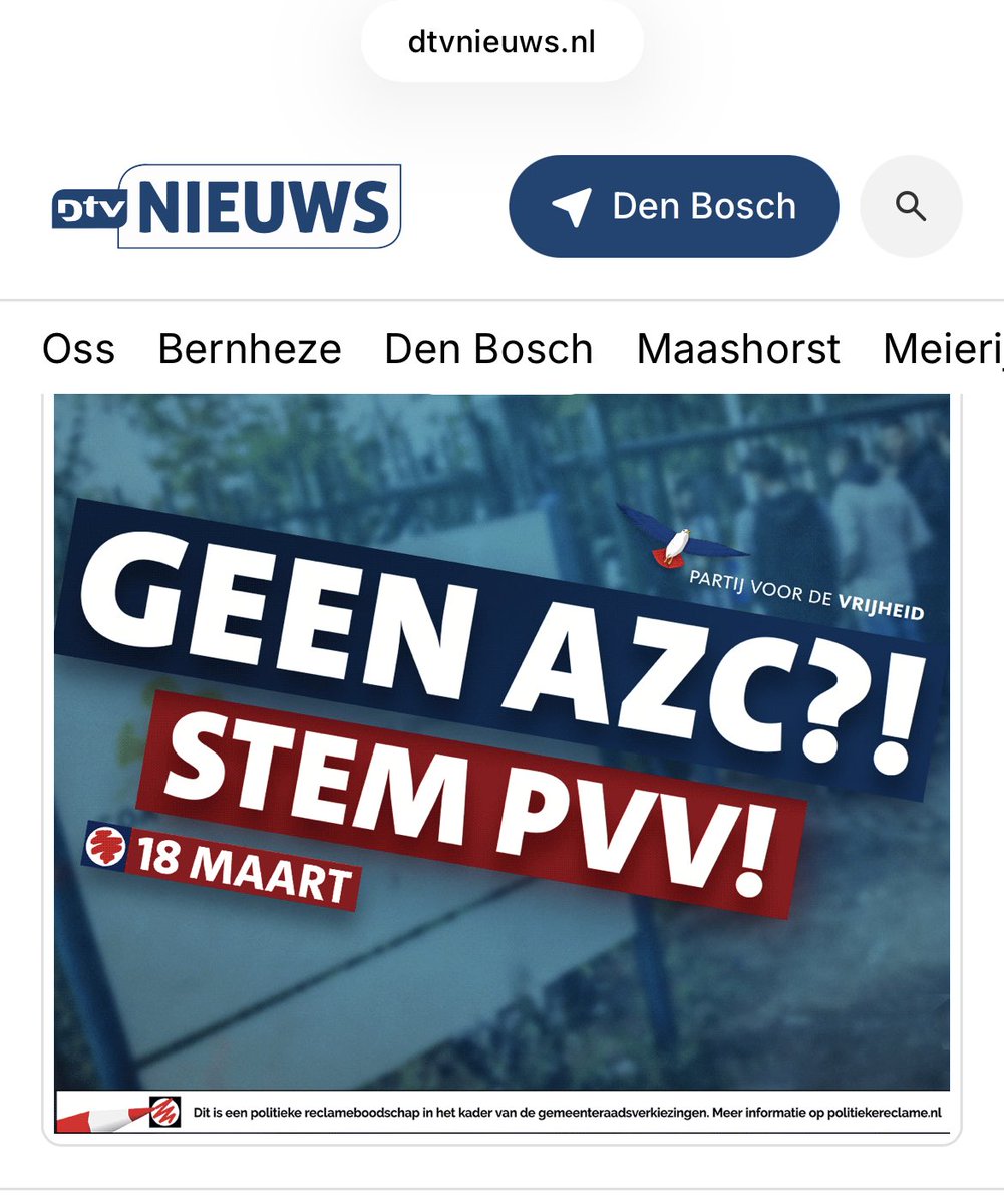 AWJAvanHattem's tweet image. #geenAZC #stemPVV #PVV #DenBosch