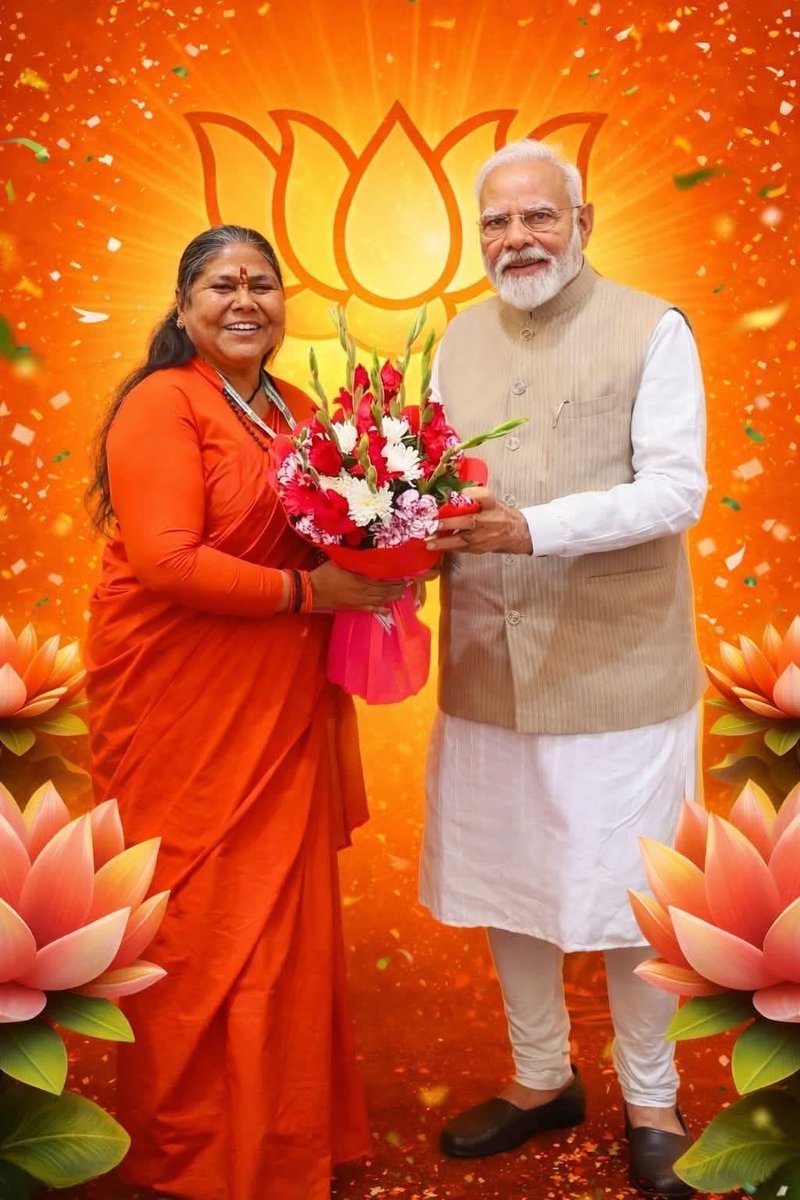 Sanjaybjp72's tweet photo. पूर्व केंद्रीय मंत्री ⁦@SadhviNiranjan⁩ (साध्वी निरंजन ज्योति ) जी को राष्ट्रीय पिछड़ा वर्ग आयोग का अध्यक्ष नियुक्त किए जाने पर हार्दिक बधाई एवं शुभकामनाएं।
⁦@BJP4India⁩ https://t.co/TqqO8GhLLu