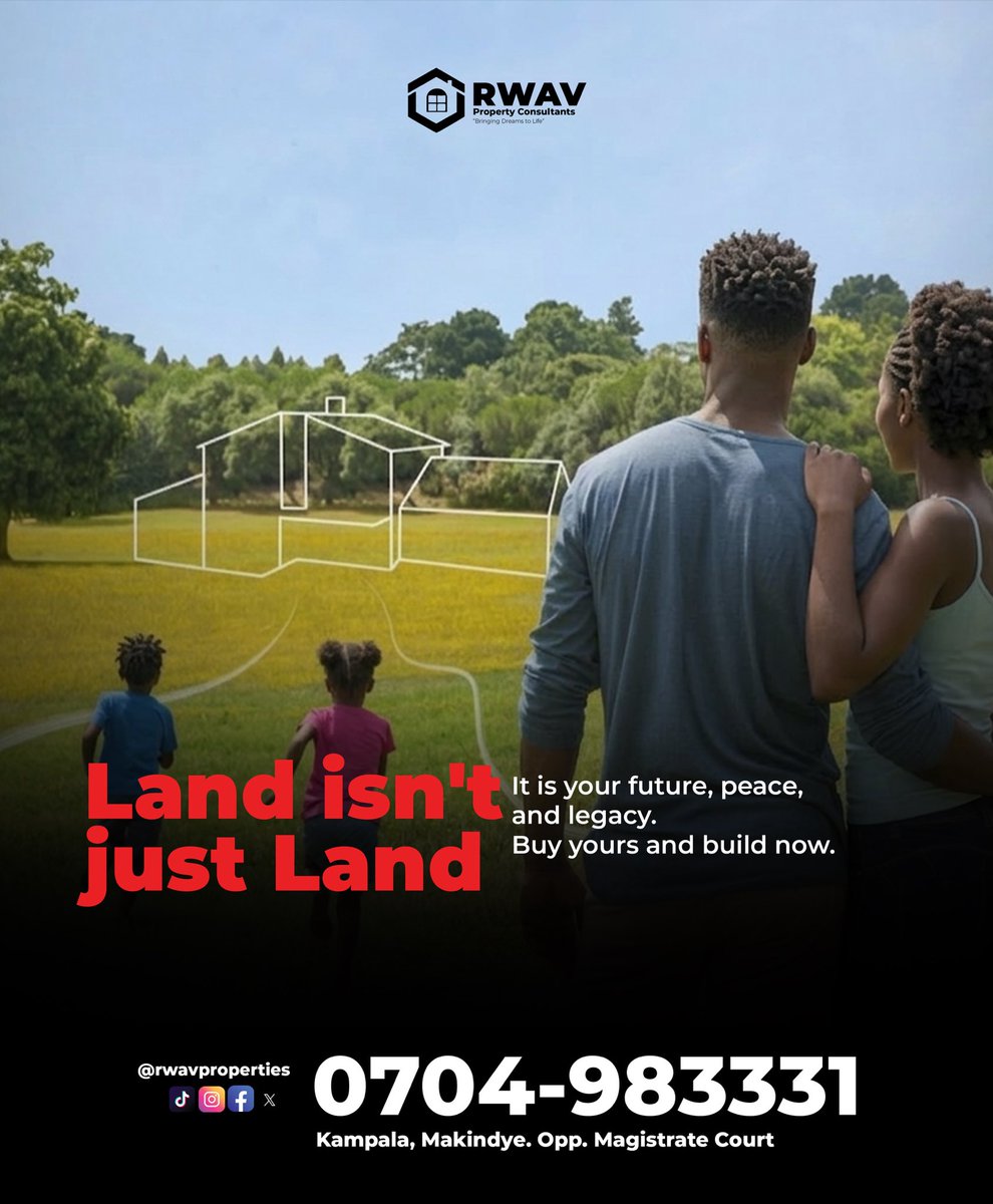 rwavproperties's tweet photo. Land doesn’t beg for attention but it rewards it.

#rwavproperties #landforsale #realestateuganda #propertyforsale #landinvestment https://t.co/hu5xuj34GO