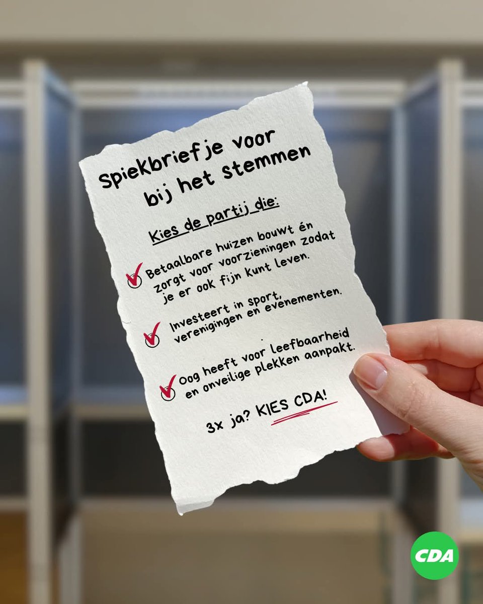 H_Schonewille's tweet image. Spiekbriefje voor vandaag. #stemcda #gr26 #CDAVeenendaal