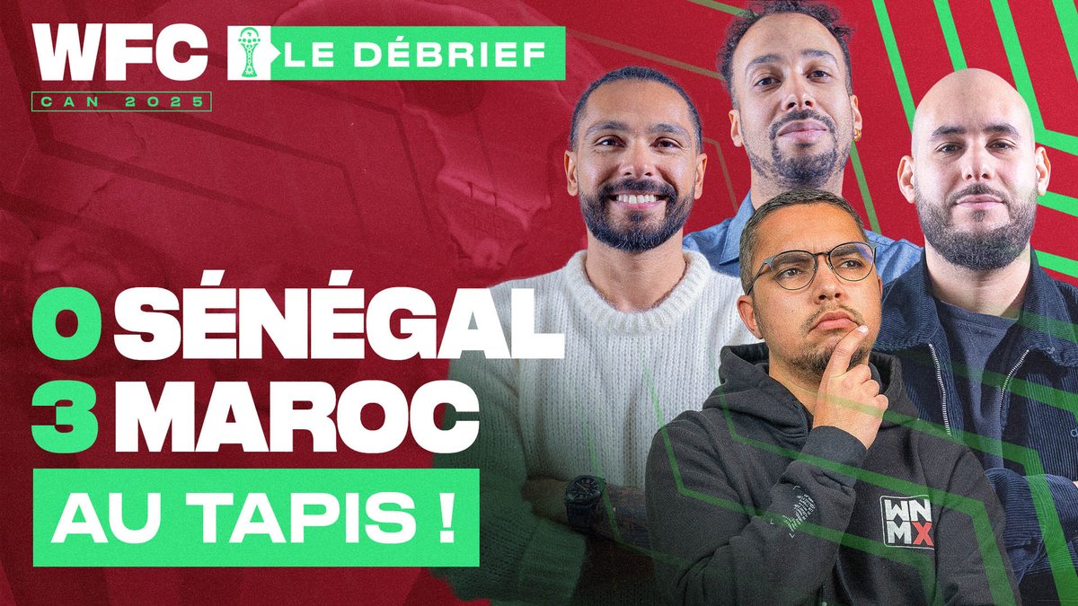 WinamaxFC's tweet photo. 🔥 Le Maroc s'impose 3-0 en finale de la CAN 2025. La remontada du siècle ?

🚨 DEBRIEF À 13H ▶️ https://t.co/FBweu4D4g6 

🗣️ @___Sofiane / @walidacherchour / @tidianymbo / Benoit Trémoulinas https://t.co/448KoBmJR0