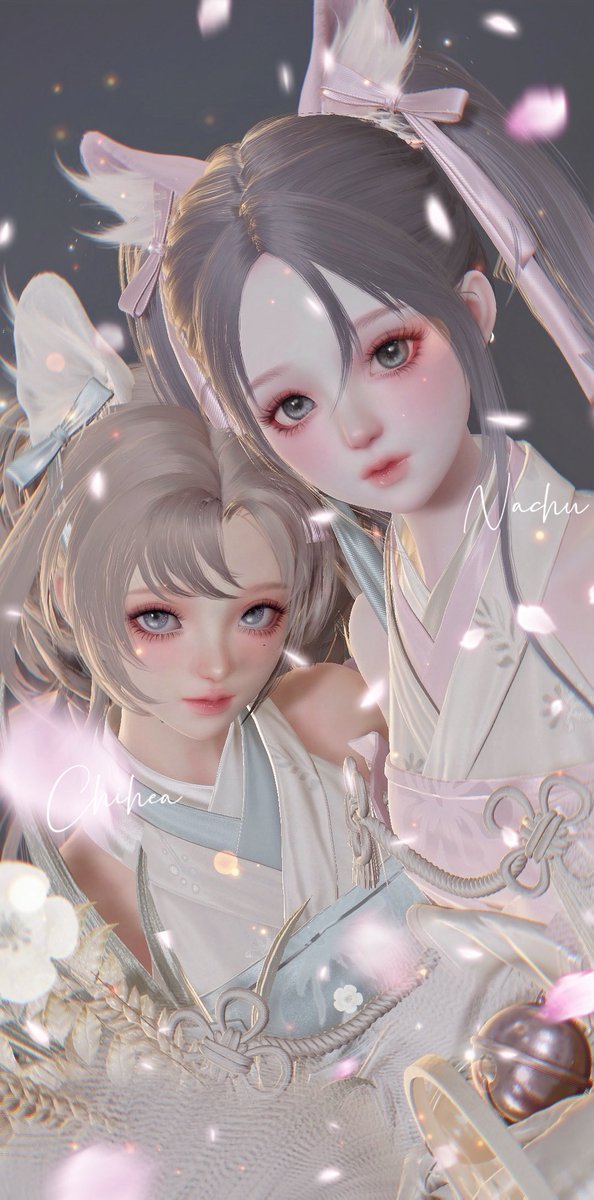 nachugame's tweet photo. パステルけも耳巫女さんで
幼大人ツショ🩵🩷

🌾タップ必須⛩️
ご利益あります（？）

#キラパラ
#きらめきパラダイス https://t.co/SZUzFr6V73