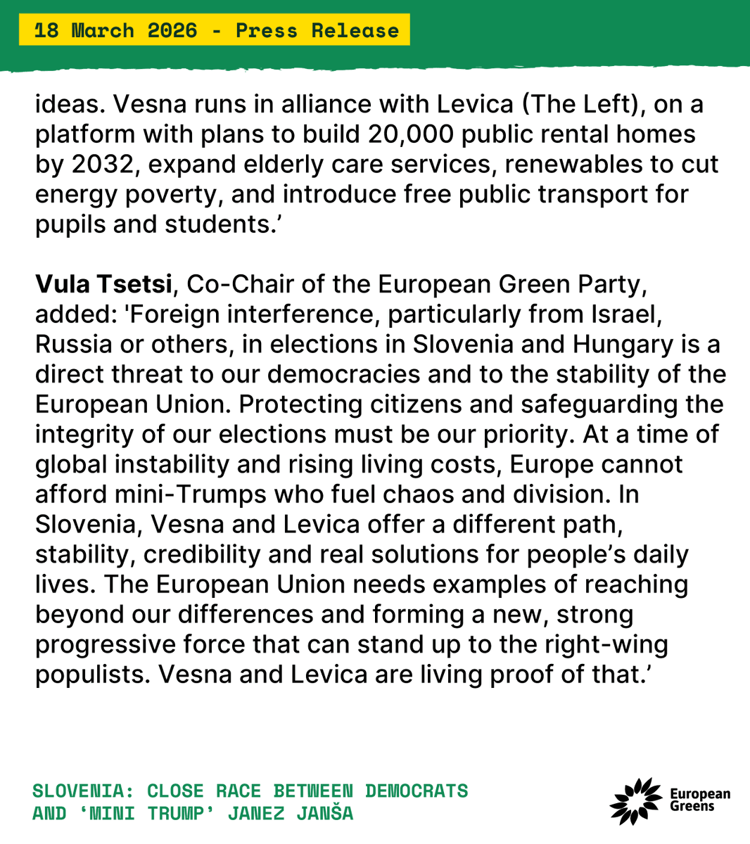 European Greens tweet media