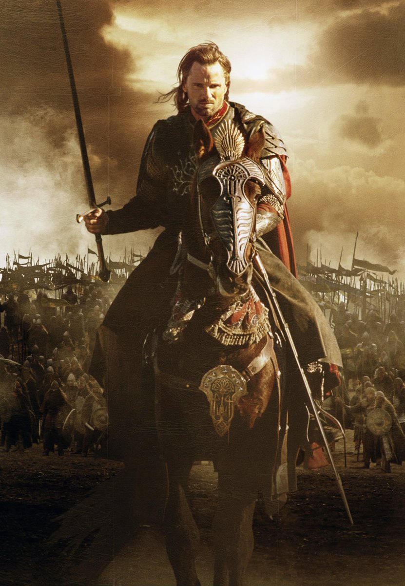 davidvipart's tweet photo. 1) ROHERYN El caballo de Aragorn, fue un regalo de la dama Arwen para su prometido 🎁 Aragorn lo recupera tras la batalla del Abismo de Helm, cuando su pariente, Halbarad, aparece junto a una compañía de montaraces del Norte que, entre otras cosas, trae consigo la montura que llevará al futuro rey de Gondor a los grandes eventos finales de la Guerra del Anillo 🏇 Sigue ⤵️