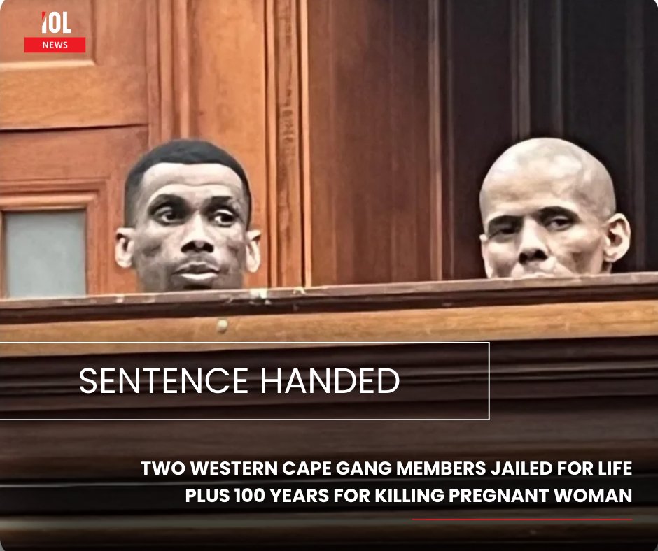 IOL's tweet image. Two gang members who gunned down a pregnant woman in a hail of bullets have been sentenced to life in prison, with additional prison terms of more than 100 years each.
#news #gang #members #killed #pregnant #woman #sentenced #lifeimprisonment
Read on tinyurl.com/45ej4fk5