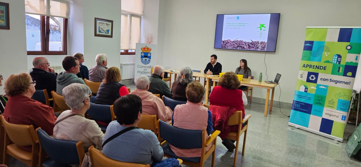 ConcelloPaderne's tweet image. O baixo do Concello acolleu onte unha sesión informativa sobre #compostaxe doméstica, na que se tratou o proceso de transformación de residuos orgánicos do fogar en abono.