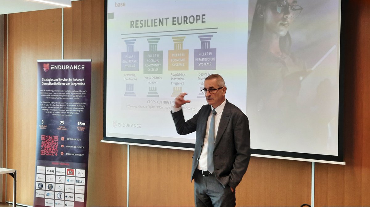 ENDURANCE_EU's tweet photo. On March 10, our Slovenian partners organised the 2nd ENDURANCE local workshop on strengthening #CriticalInfrastructure resilience 🇪🇺

Key topics: EU resilience strategy. public-private cooperation, cross-sector collaboration, all Hazard Approach

Thanks to all participants! 🛡️ https://t.co/yUuaoFdsf0