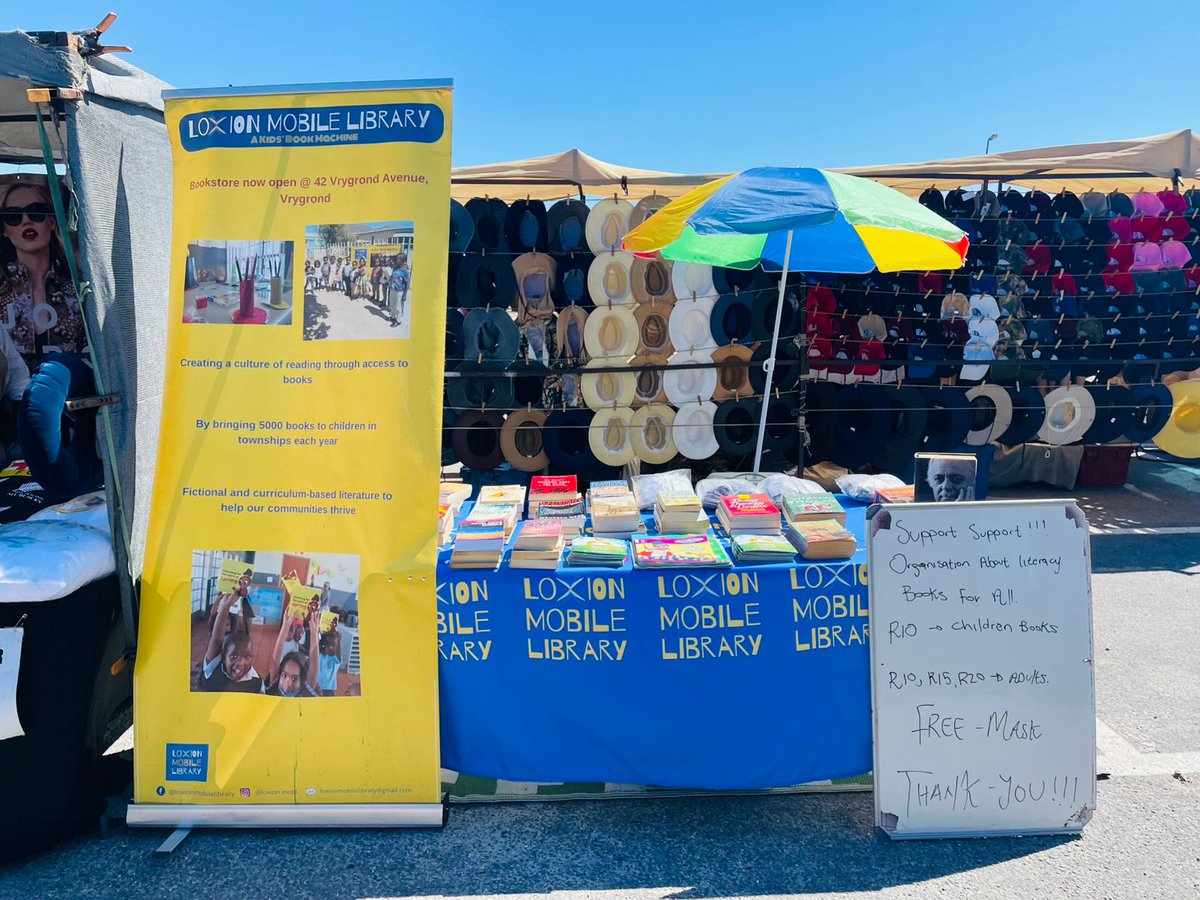 Loxion_Library's tweet photo. 📚 Hey book lovers! Loxion is back! Find us every Sunday at Sunrise Flea Market, Muizenberg! 🛒 We’ve got affordable, pre-loved books waiting for you! 🌞 Each book you buy supports our youth literacy work. Let’s grow together! 🌱 Come say hi! 😊 #BooksForBrightFutures 📖 https://t.co/tGXPaPqpYg