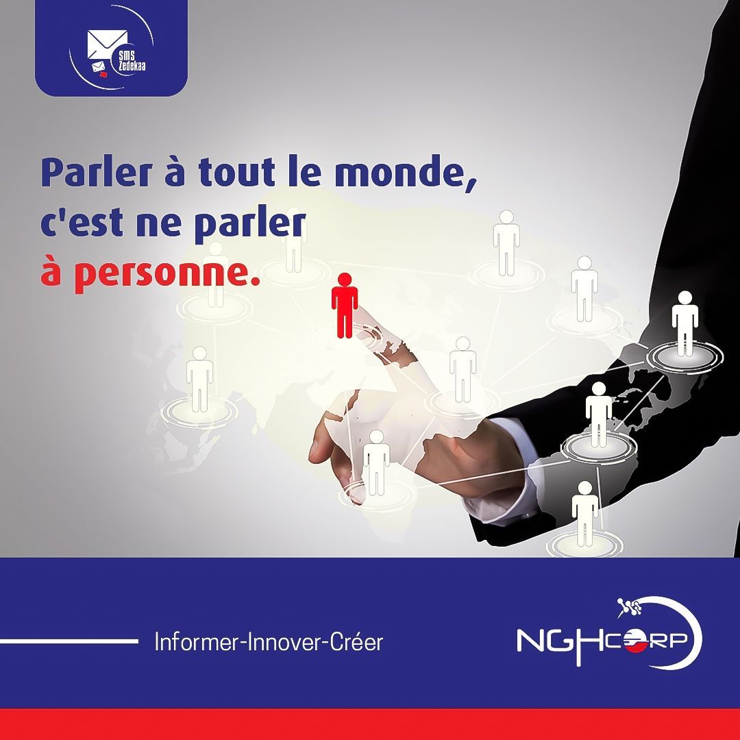 NGHCorporation's tweet photo. 𝐄𝐧𝐯𝐨𝐲𝐞𝐫 𝐥𝐞 𝐦𝐞̂𝐦𝐞 𝐒𝐌𝐒 𝐚̀ 𝟓𝟎 𝟎𝟎𝟎 𝐜𝐨𝐧𝐭𝐚𝐜𝐭𝐬.

C'est rapide. C'est simple. C'est souvent inefficace.
Les organisations qui performent ne misent pas sur le volume mais sur la #pertinence.
Et la pertinence commence par la #segmentation.

Exemples concrets : https://t.co/kmoWGM3fO2