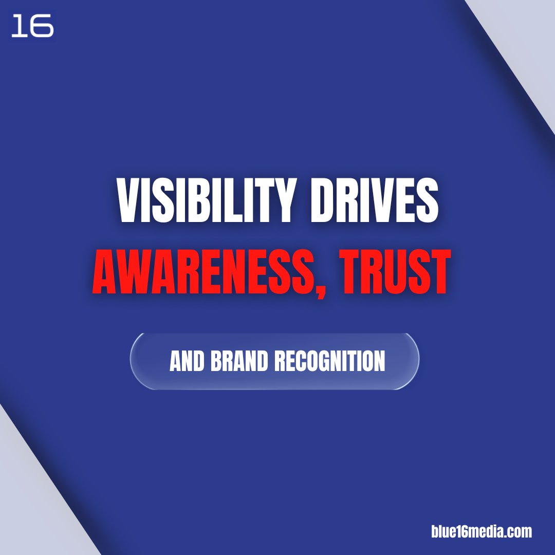 Want more visibility? Build your website, invest in networking, create valuable content, and stay active on social media. Consistent messaging and engagement increase awareness and help customers discover — and remember — your brand.

#BrandConsistency #Blue16Media