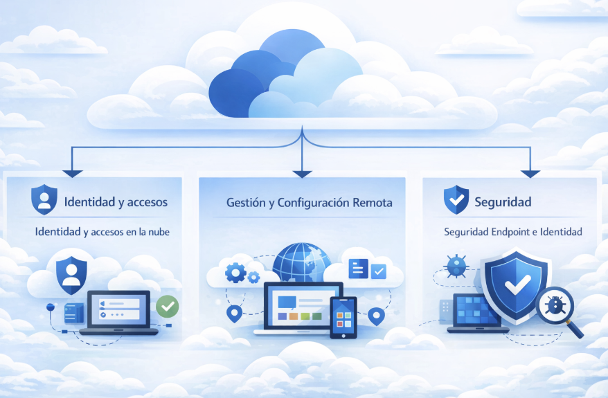 Entiende en un vistazo cómo Microsoft unifica la gestión de identidades (Entra), dispositivos (Intune) y seguridad (Defender) en una solución de nube cohesiva. 📌#Microsoft #Microsoft365 #Ciberseguridad #SeguridadDigital #CloudComputing