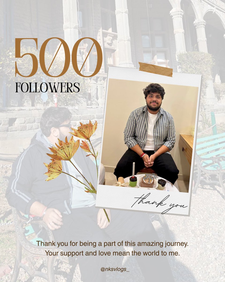 thisisnikhils's tweet photo. 500 Followers on Instagram ❤️

आप सभी का दिल से धन्यवाद! 🙏
आपके प्यार और सपोर्ट की वजह से आज हम 500 की फैमिली बन गए हैं।

ये सिर्फ एक नंबर नहीं है, ये आपकी मोहब्बत और भरोसे की निशानी है।

Thank you for being a part of my journey 💫
Love you all ❤️

-NKS https://t.co/hOqv8yntPq