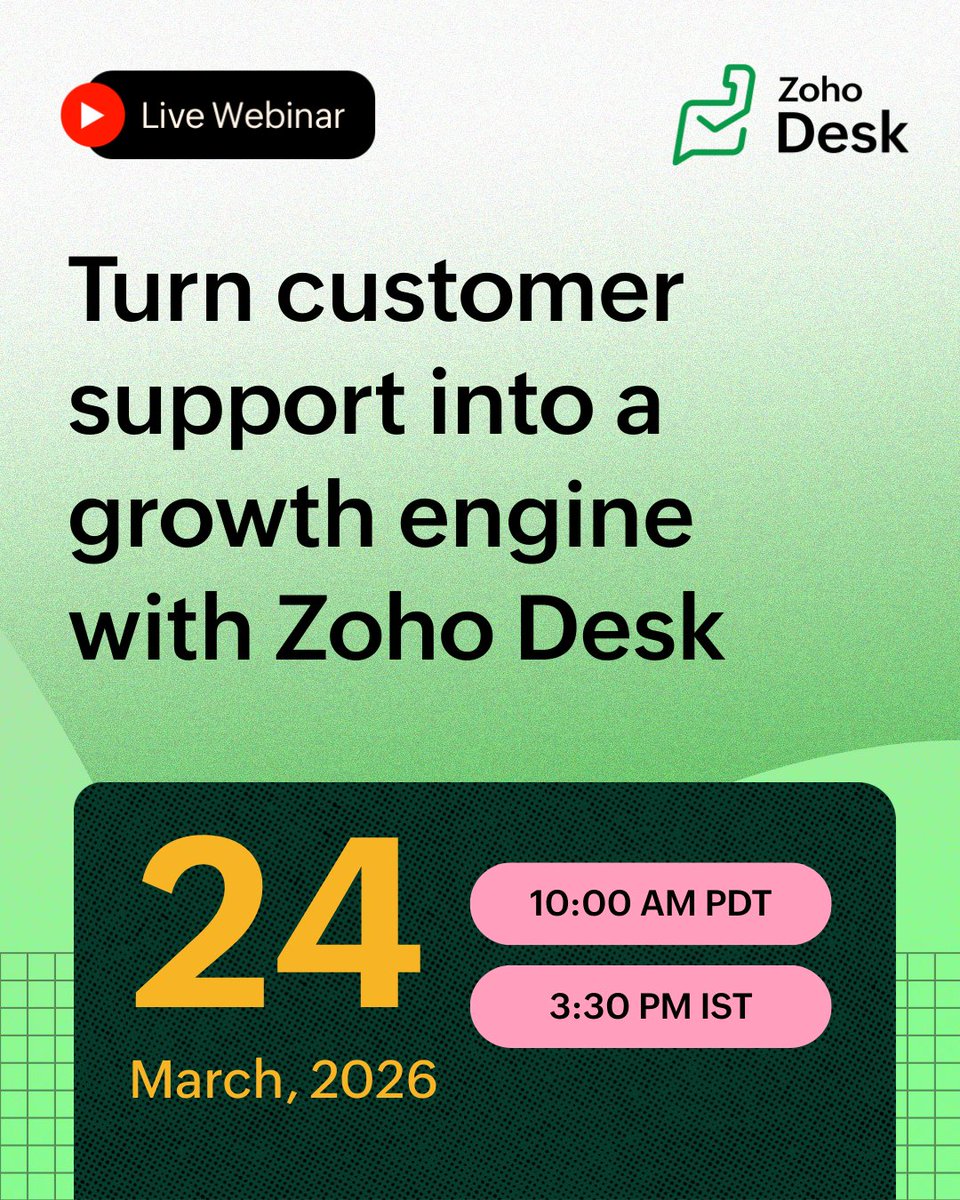 Zoho Desk tweet media