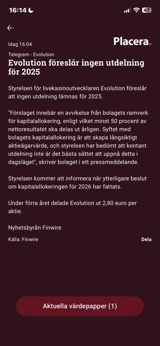 CashCassandra01's tweet photo. Vad tycker ni? 
#avanza #utdelning #evo https://t.co/HLMVmNj8UZ