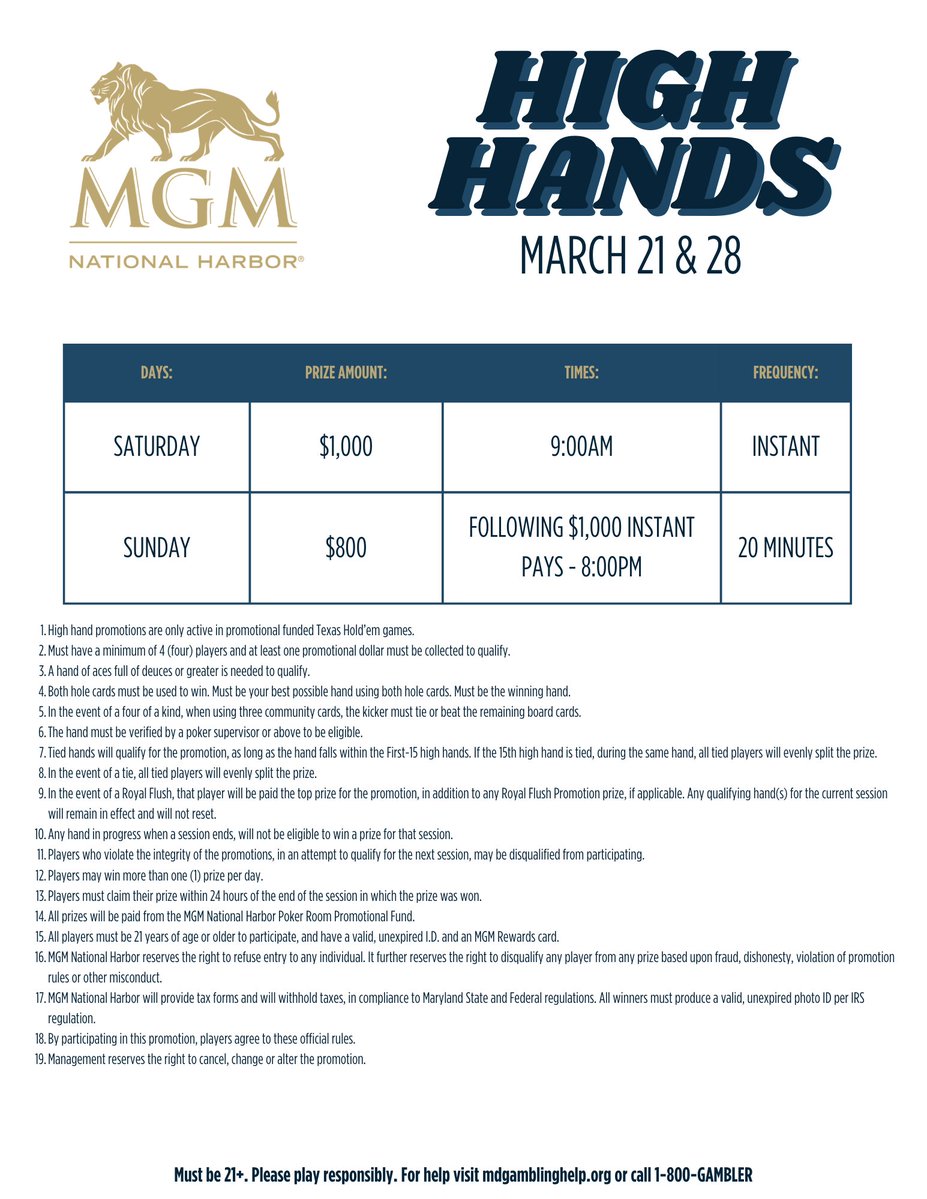 MGM National Harbor Poker tweet media
