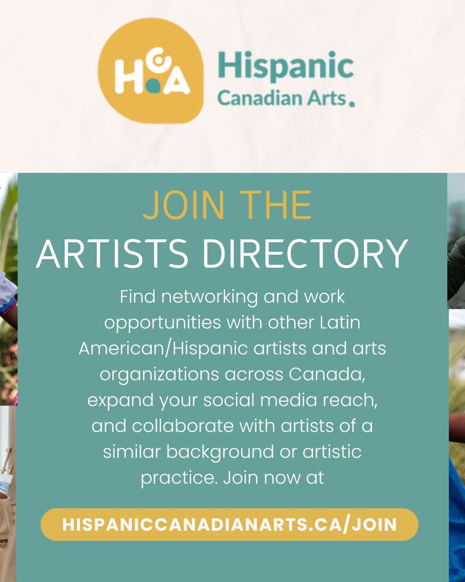 HispanicCanArts's tweet photo. 🌟 Calling all Latin American/Hispanic Artists in Canada! 🌟
The Hispanic Canadian Arts &amp; Cultural Association invites you to join the vibrant HCACA Artists Directory for FREE!
Join at https://t.co/dKVmF699s5 ! https://t.co/k2aca9aKus