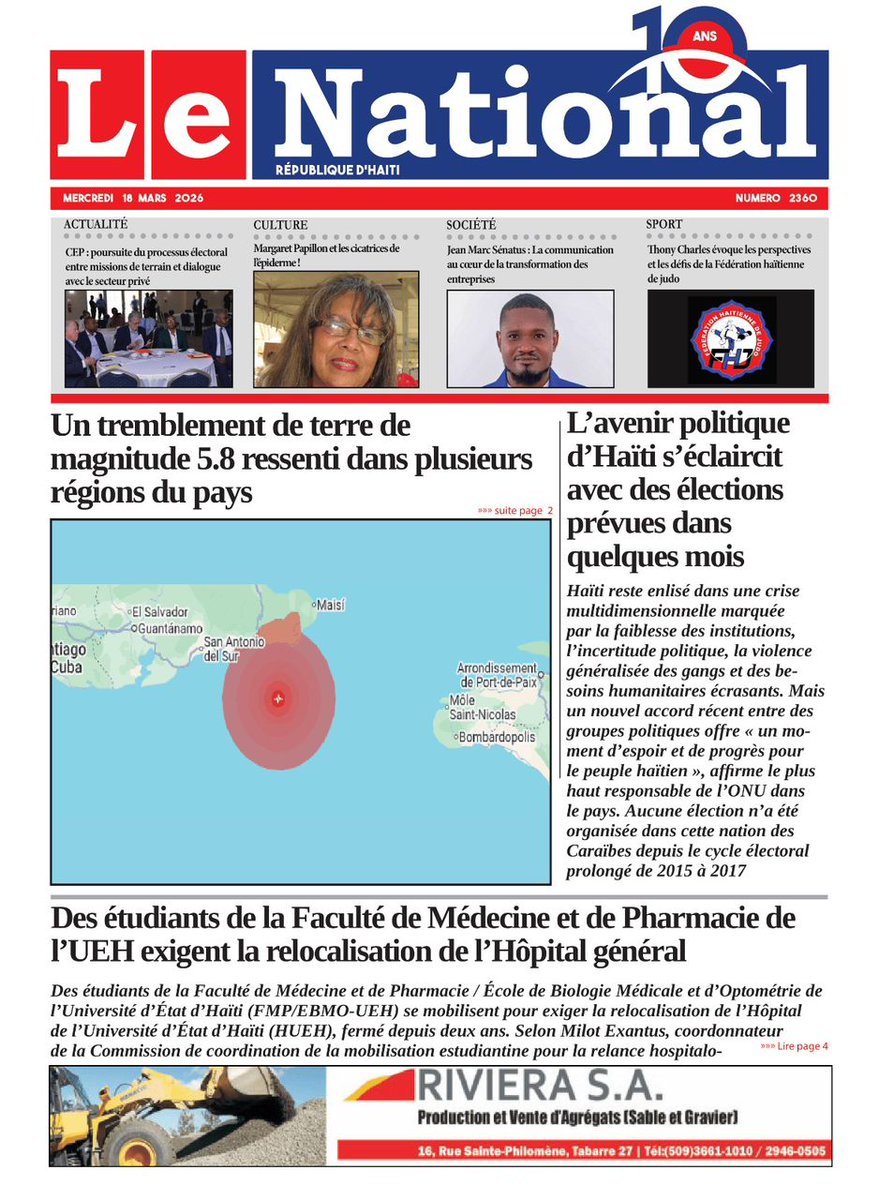 Lisez le journal Le National du mercredi 18 mars 2026 lenational.org/journal/reader…