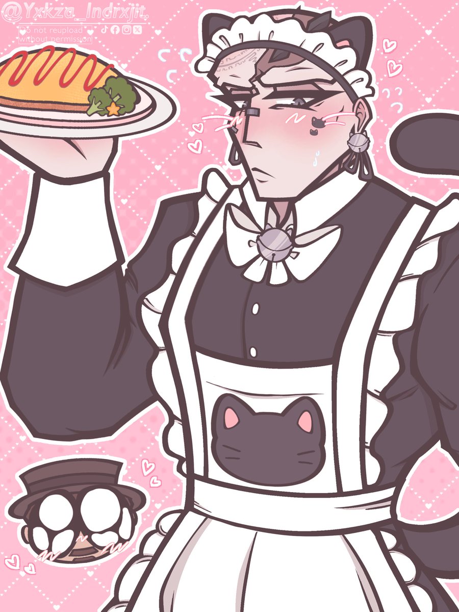Yxkza_Indrxjit's tweet photo. Let Efron serve u an omurice!! 🐈🩷🌷
#IdentityV #idv #escapologist #magician #EfronWeisz #ServiasLeroy #efvais #servfron https://t.co/XF4J6Yc20S