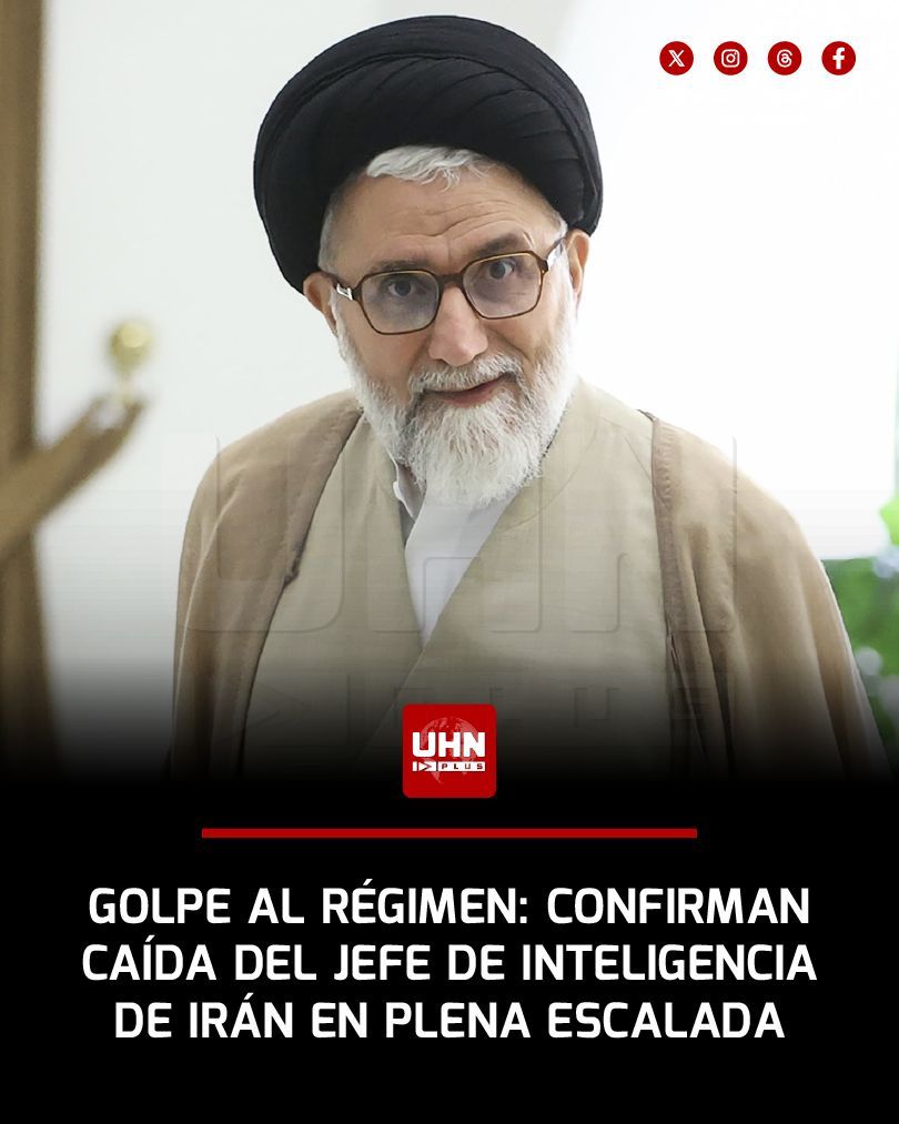 🇮🇷‼️ | ÚLTIMA HORA — El presidente de Irán confirmó la muerte del ministro de Inteligencia Esmaeil Khatib, uno de los hombres clave del aparato represivo del régimen.