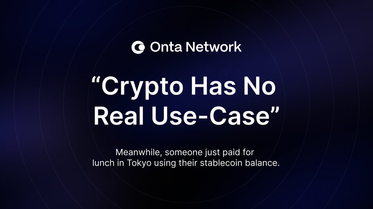 "Crypto has no real use case."

People said the same thing about the internet in 1995. Right now someone is buying lunch with crypto. Scan QR code. Paid. Eating.

That's the use case.