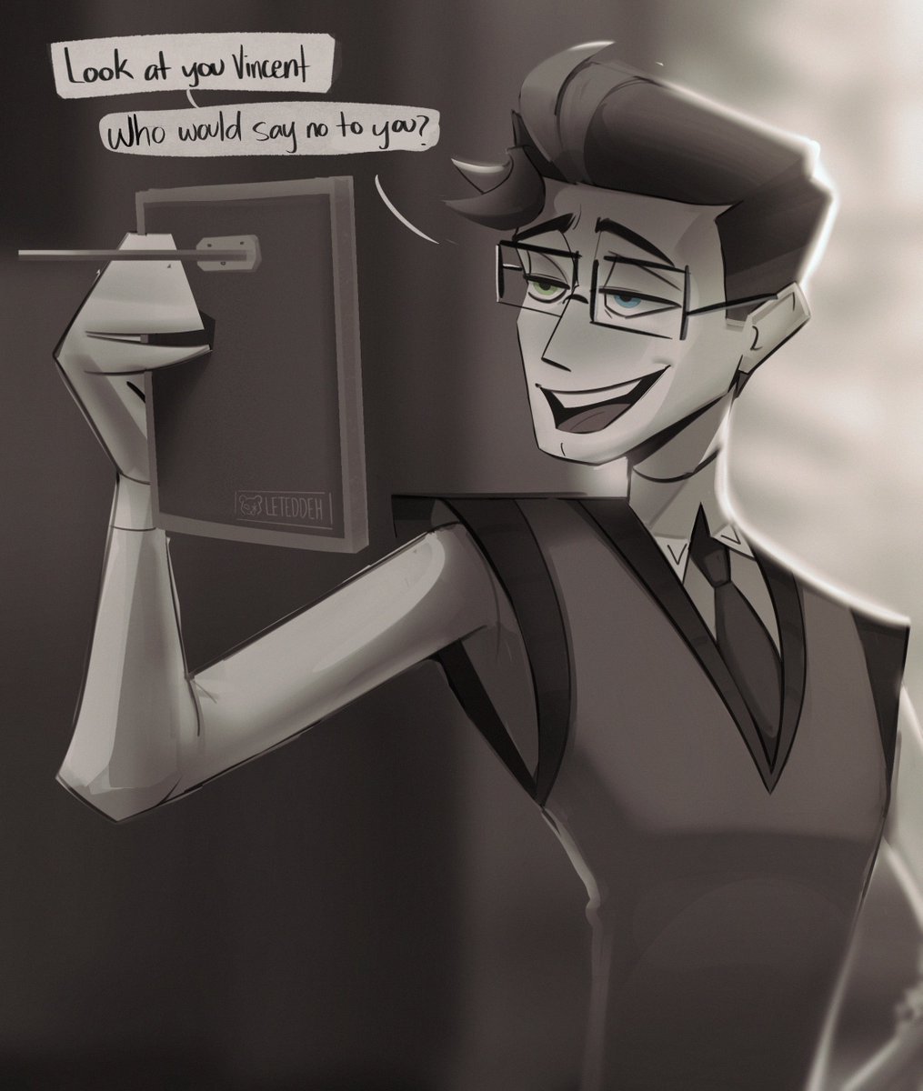 LeTeddeh's tweet photo. Still Hell's hottest?
#HazbinHotel #HazbinHotelVox #VincentWhittman https://t.co/6xRe5xHlgk
