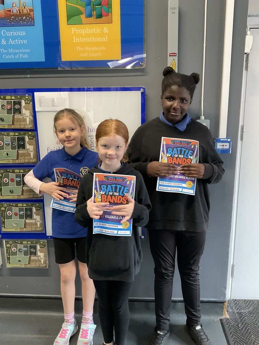 AbbeyPrimary's tweet image. Well done to these children in Year 4 for their hard work and dedication to their times tables #y4 #maths