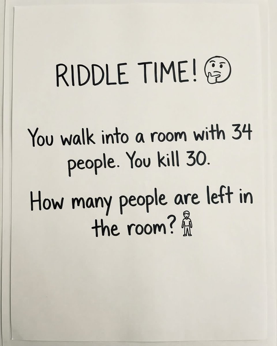 READ CAREFULLY — How many people are left in the room?