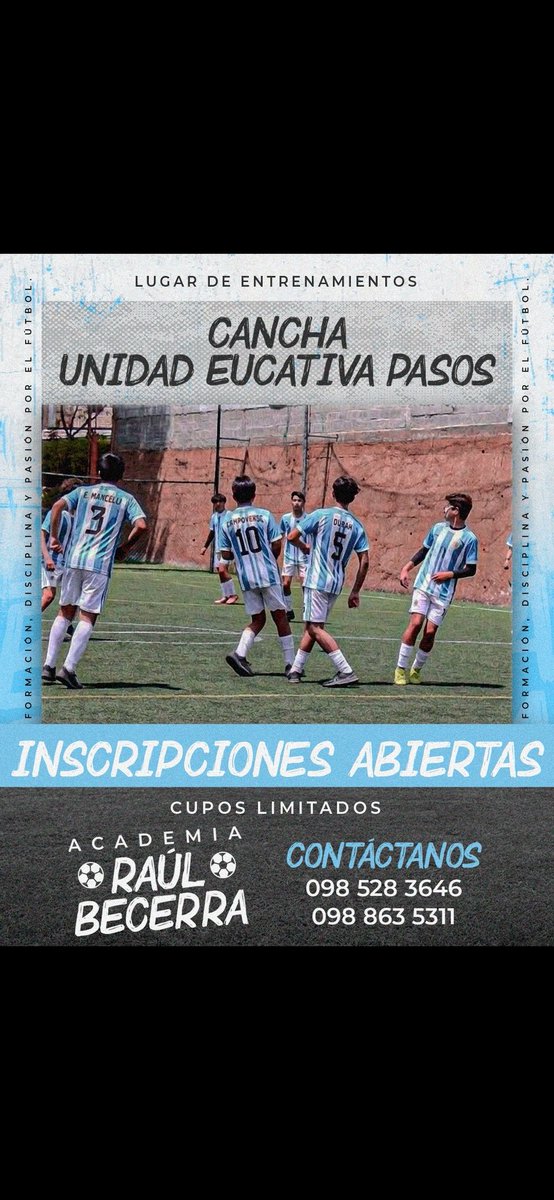 Se viene un nuevo proyecto aquí en la ciudad de Cuenca, invitamos el acompañamiento de padres y niños/as para hacer una gran comunidad y academia. A las órdenes para informarles, Saludos...