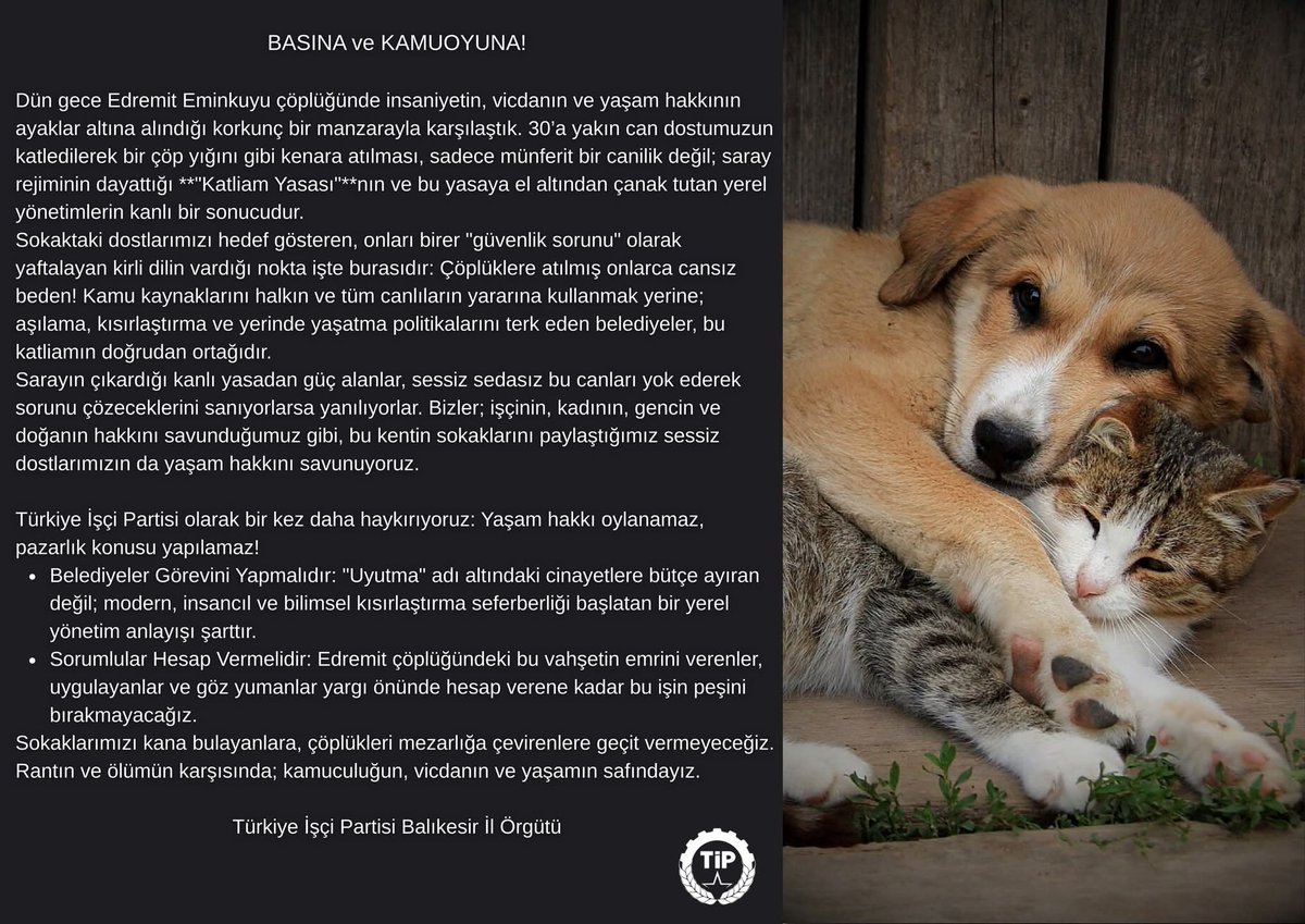 Türkiye İşçi Partisi - Balıkesir tweet media