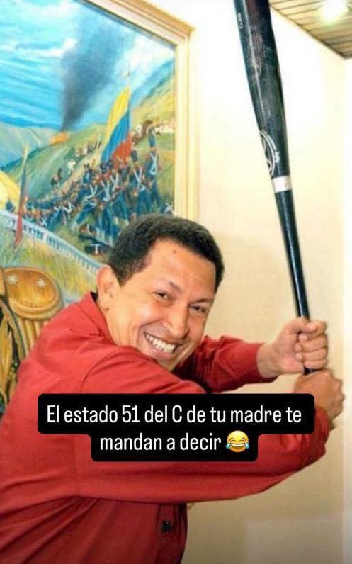 DavidVeRV's tweet photo. Buenos días campeones!! 💪🏻☕☀️ 

Un mensajito para Trump! 👊🏻💥

Nosotros VENCEREMOS 👉🏻✌🏻🇻🇪‼️ https://t.co/IjnxpcymrH