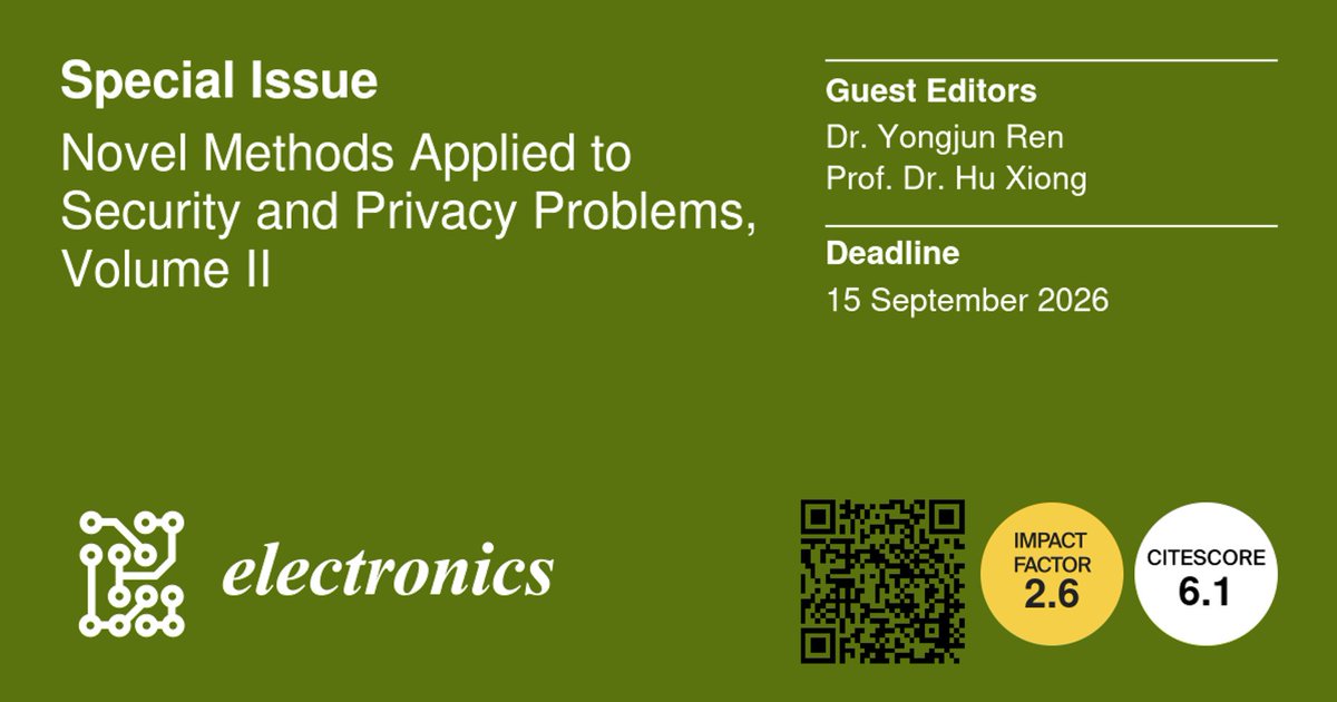 Electronics MDPI tweet media
