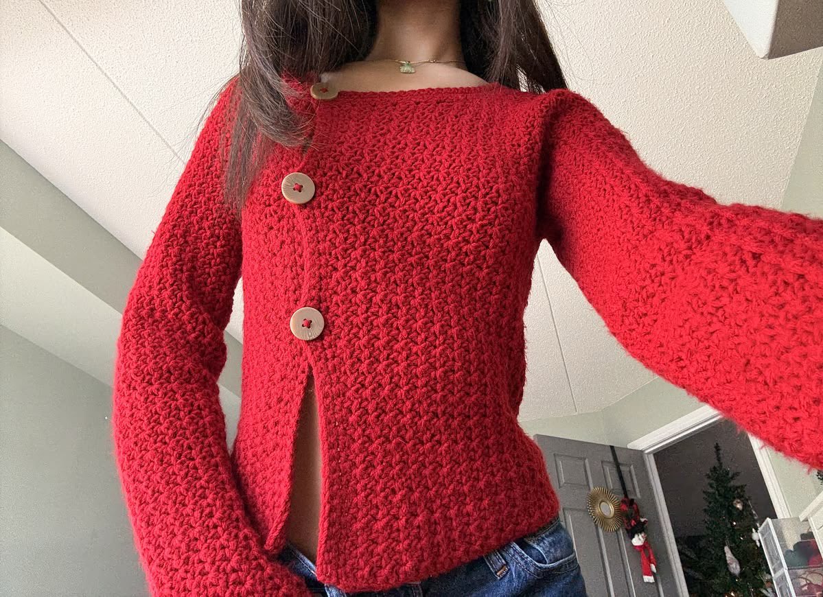pinkglitterie's tweet image. Crochet cardigan