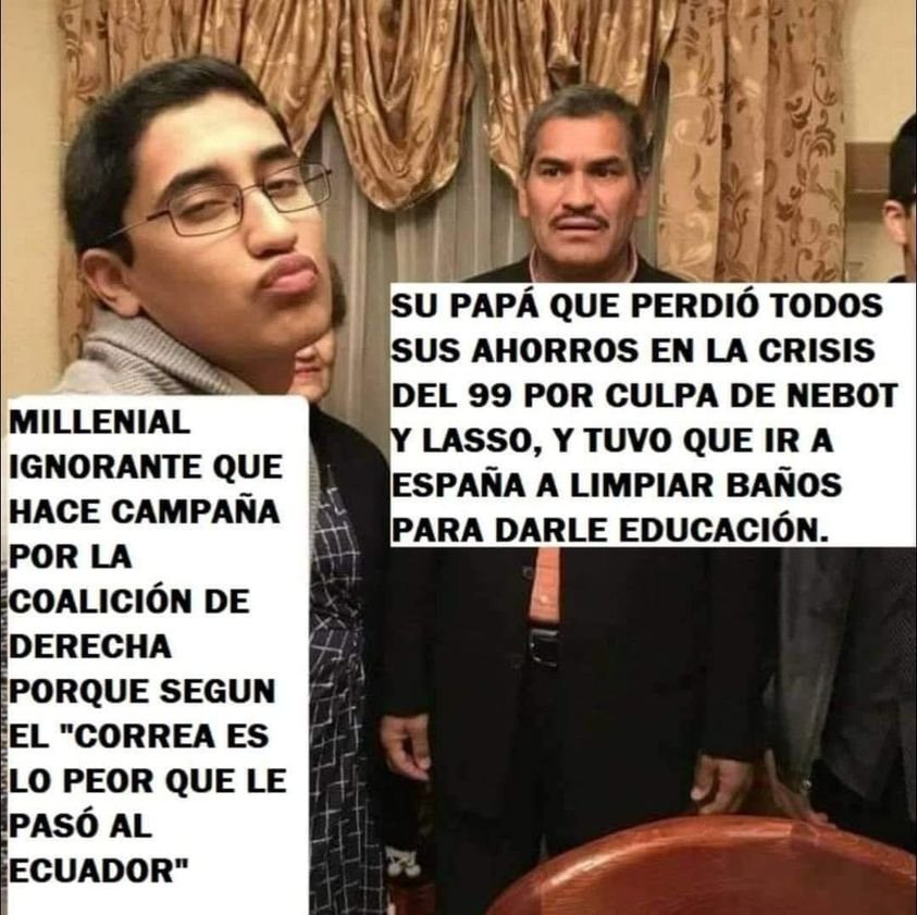 Vhgkasparov's tweet photo. Definitivamente lo que destruyó al Ecuador, es el votante manipulado, Millennials y Centennials. 

Me averguenzo de mi generación. https://t.co/553Pq8HflI