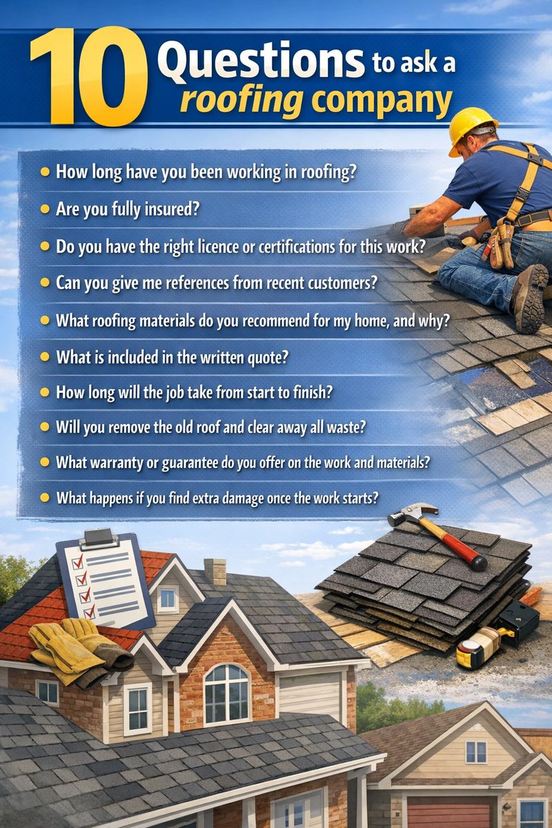 noticedbusiness's tweet photo. Are you looking for a local roofer? Find out what you need to ask a roofing contractor before you hire. 

#roofing #homeimprovement #roofreplacement #newroof #roofrepair #construction #contractor https://t.co/gTe2YU5KEb