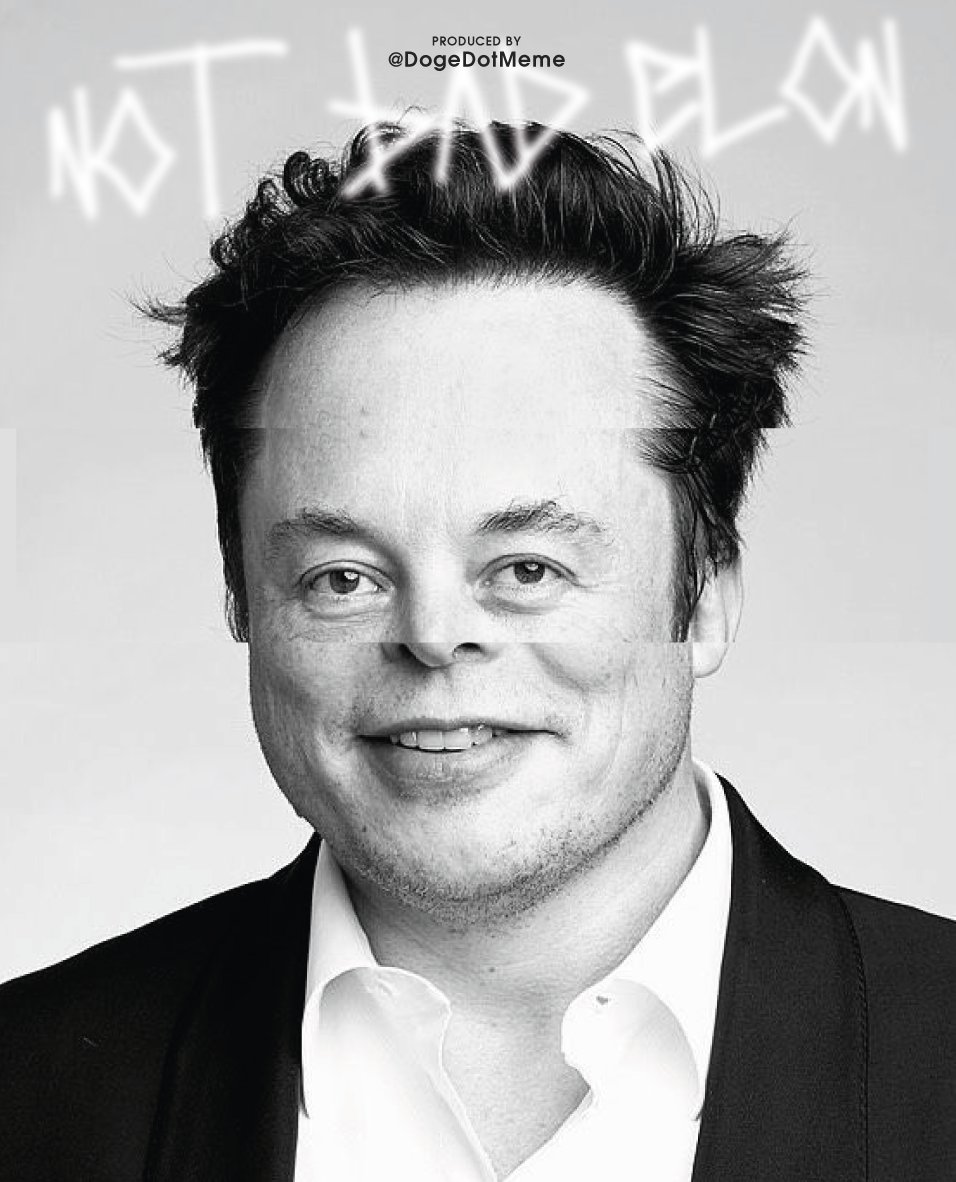 DogeDotMeme's tweet photo. Not Bad Elon...
Don't take it personally, my friend, it's just pure fun. β€οΈ
#NotBadElon #ElonMusk #DogeFather https://t.co/jYI6ceKcFR