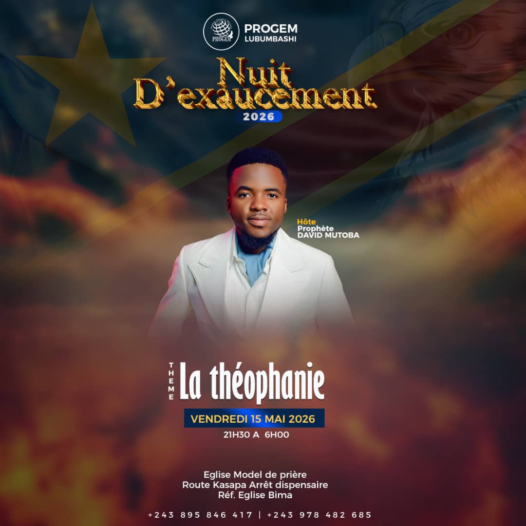 MutobaDavid's tweet photo. 🔴Flash !!!
Une opportunité unique en une seule nuit en 2026.
Une nuit exceptionnelle.
Une nuit d'exaucement à tes prières non exaucées jusqu'ici.

Chers habitantsde Lubumbashi, voici un programme du réveil spirituel à L'shi.
Rendez-vous à 18h00 pour l'affiche finale 🤝🔥🔥🔥 https://t.co/4aACck1idc
