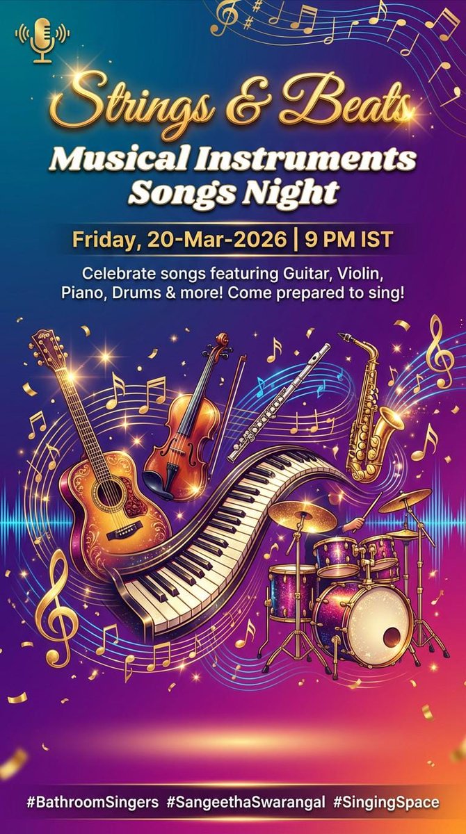 Dear Singers❤ Coming Friday's theme of Our Space 👇🎶🎉❤