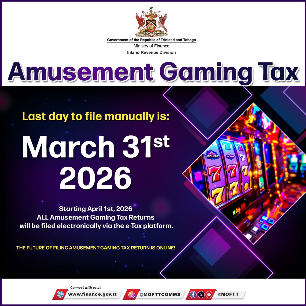 Ministry of Finance, Trinidad and Tobago tweet media