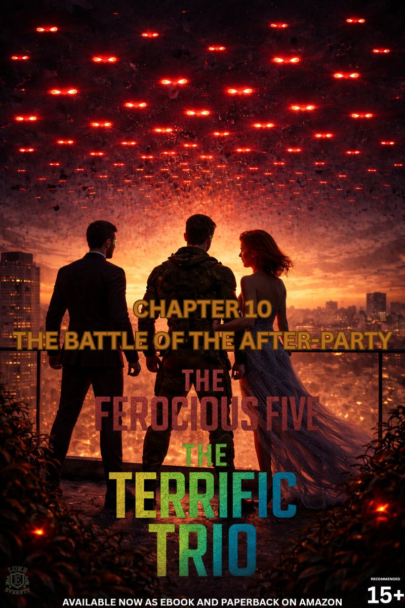FerociousFive35's tweet photo. CHAPTER 10 – The Battle of the After-Party
The sky falls. The city fights back.
And the Trio faces a night that changes everything.
The Terrific Trio – on Amazon
#BookTok #IndieAuthor #Fantasy https://t.co/NDNSiYlD2A
