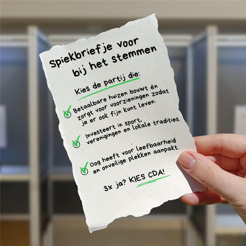 margreetbosma1's tweet image. Spiekbriefje voor bij het stemmen👍. #stemCDA