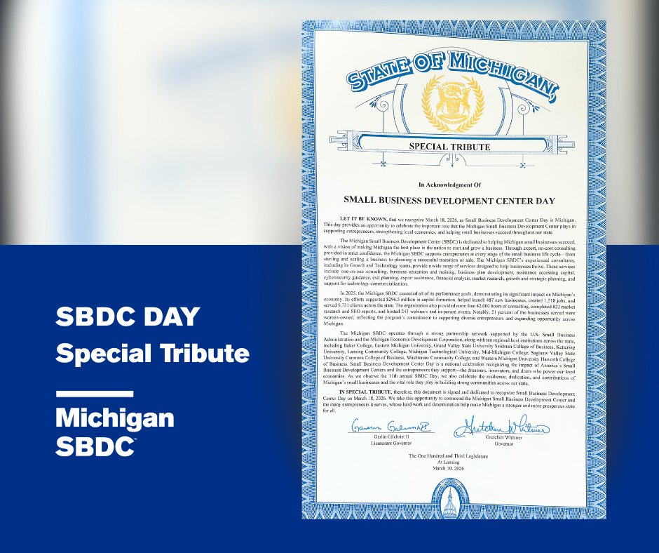 Michigan SBDC tweet media