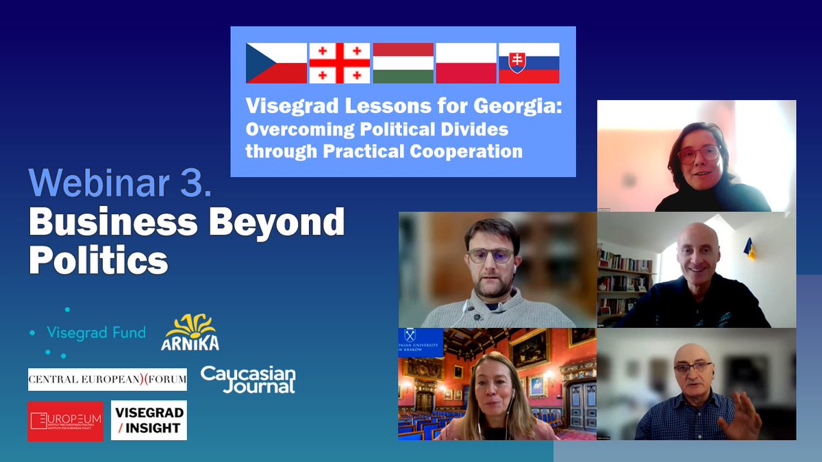 🎥 New V4+Georgia Webinar: Business Beyond Politics
How does #Visegrad maintain economic cooperation despite political divisions — and what can #Georgia learn?
▶️ youtu.be/_1hLa1YmmdU

<a href="/VisegradInsight/">Visegrad Insight</a> <a href="/VisegradFund/">Visegrad Fund</a> <a href="/eu_enlargement_/">EU Enlargement & Eastern Neighbourhood 🇪🇺</a>  <a href="/eu_awareness/">EU Awareness Centre NGO</a> <a href="/EUinGeorgia/">EU Delegation Georgia 🇪🇺</a>