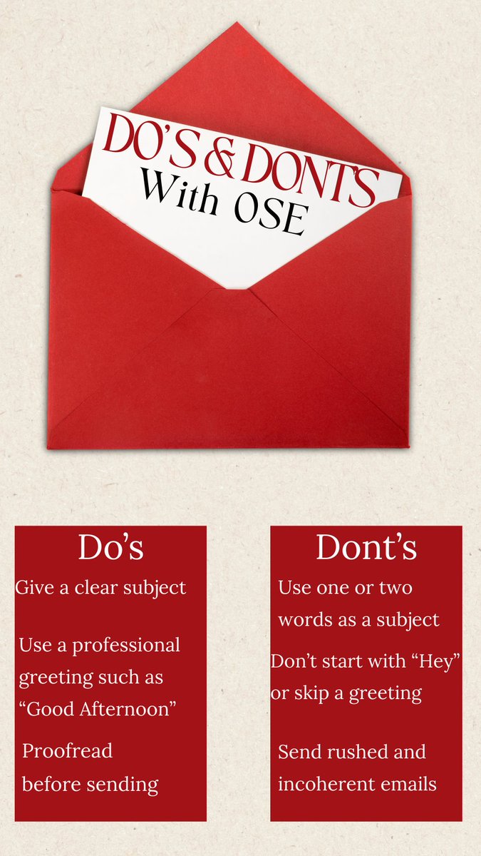 Quick email tips for student employees:

✔️ Clear subject line
✔️ Professional greeting
✔️ Give it a quick proofread

Little tweaks go a long way!