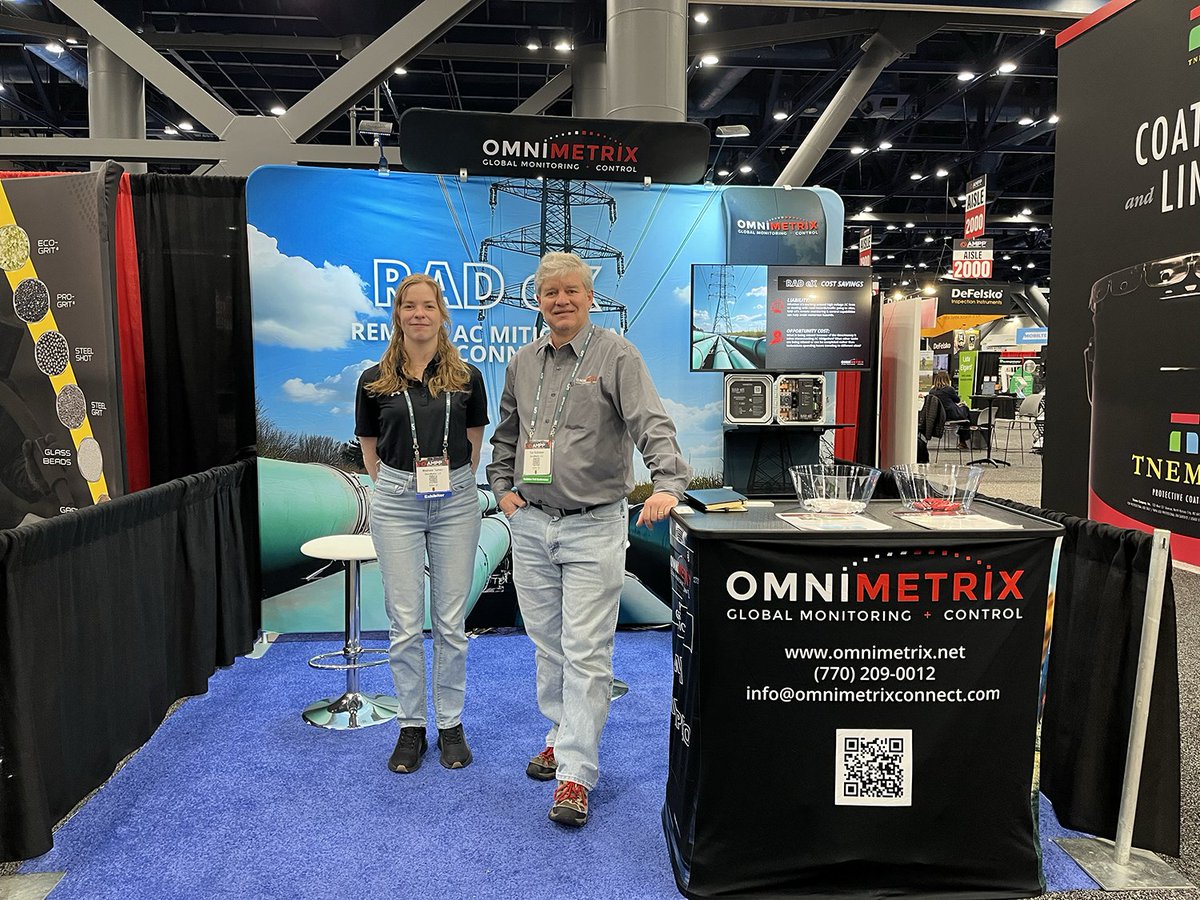 It’s the FINAL day to see RAD eX in action at AMPP 2026! 🎯 Swing by Booth #2314 to meet Madison &amp; Ted and get a hands-on look at OmniMetrix remote monitoring for cathodic protection—faster insights, fewer site visits, stronger assets.  

#AMPP2026 #CathodicProtection