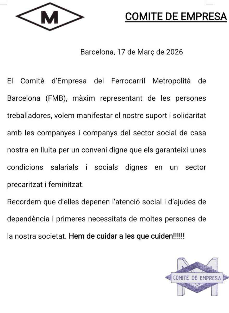 Solidaritat Obrera Sindicat Oficis Varis Barcelona tweet media