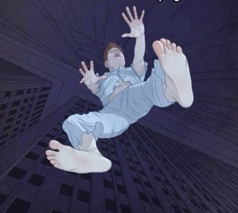 On va jamais parler assez de ce moment où tu dors tranquillement et ton cerveau décide de te jeter dans le vide sans prévenir ???