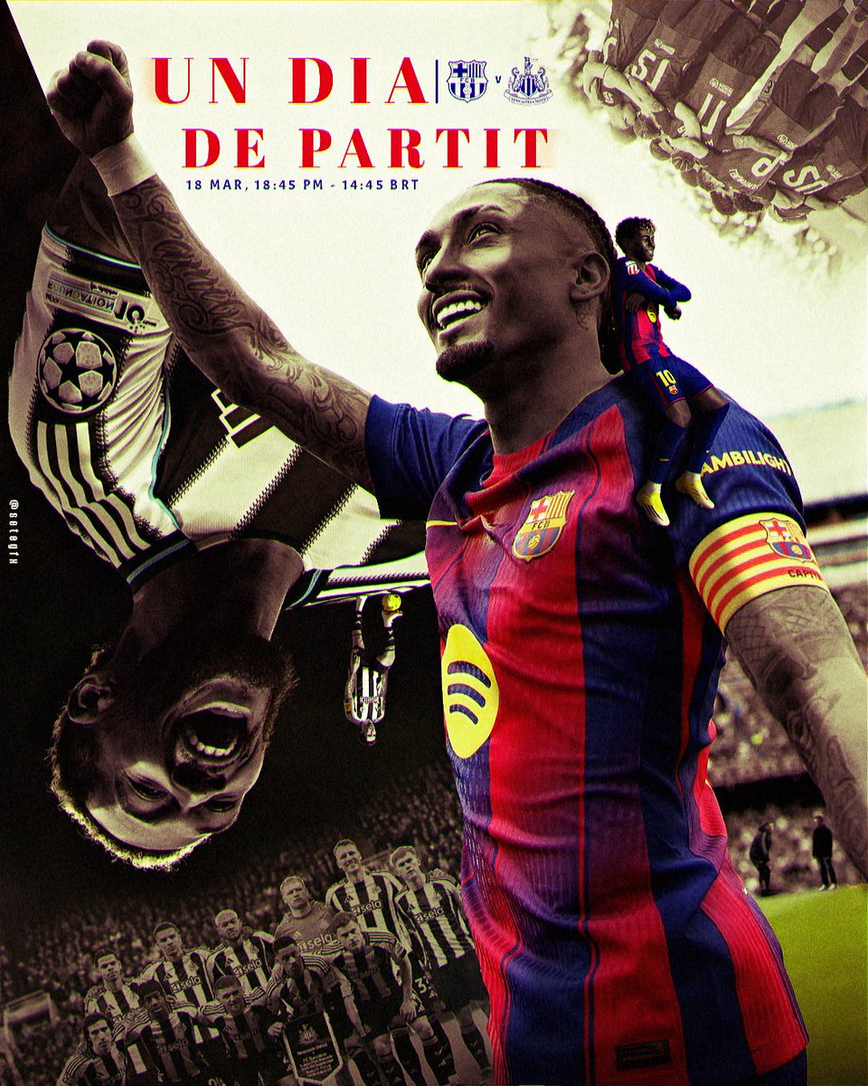 De zero curtidas no instagram para zero curtidas no Twitter. 

Un dia de partit! 🏆

Barcelona x Newcastle - Champions League
